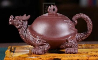 《龜龍壺》宜興正宗紫砂壺名家張偉軍手工高級工藝美術師功夫泡茶壺茶具紫泥 《龜龍壺》宜興正宗紫砂壺名家張偉軍手工高級工藝美術師功夫泡茶壺茶具紫泥