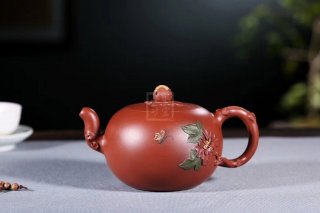 《添香》宜興名家楊軍保工藝美術(shù)師手工一粒珠紫砂壺茶壺大紅袍 《添香》宜興名家楊軍保工藝美術(shù)師手工一粒珠紫砂壺茶壺大紅袍