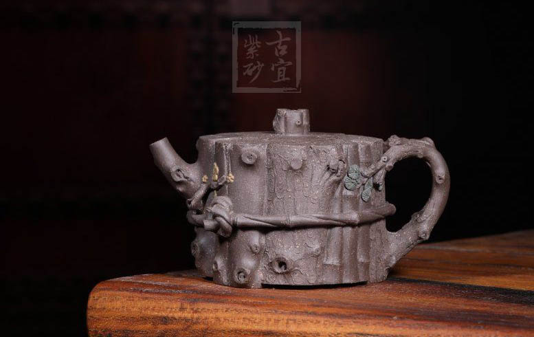 《束柴三友》宜興紫砂壺手工高級(jí)工藝美術(shù)師大師收藏級(jí)茶壺清灰泥束柴三友